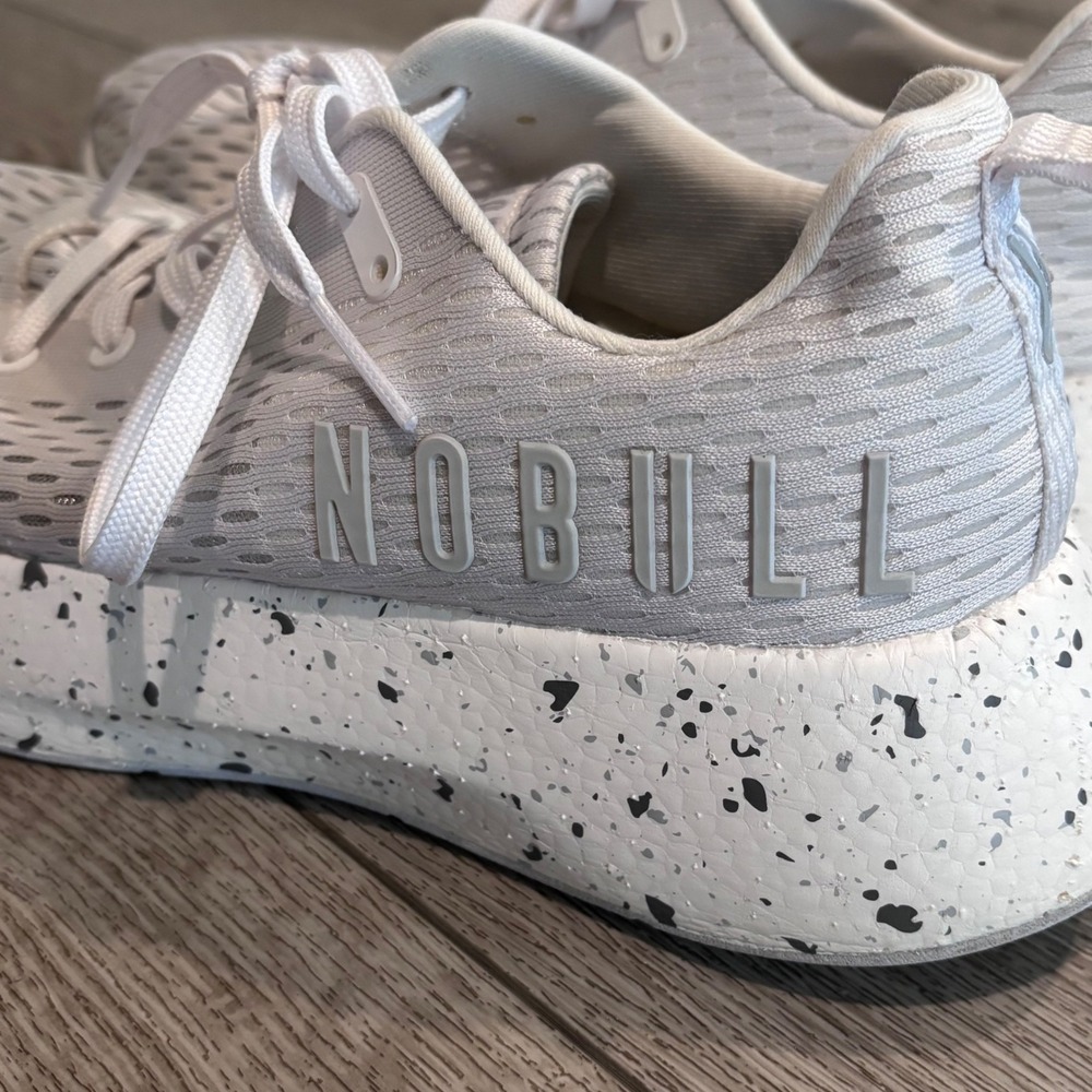 NOBULL Ripstop Runner Mens 9.5 Womens 11 Grey White Speckled Athletic Sneakers - Picture 3 of 8